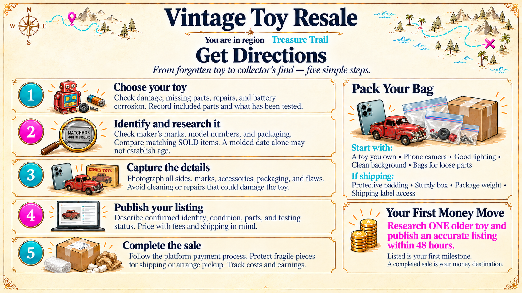 Vintage Toy Resale — Get Directions original artwork