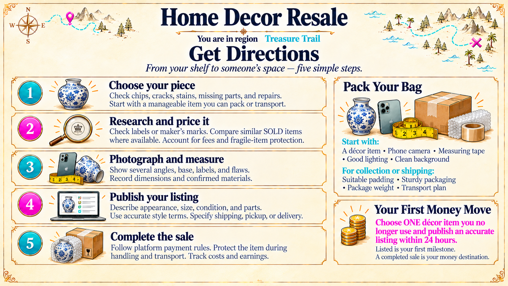 Home Decor Resale — Get Directions original artwork