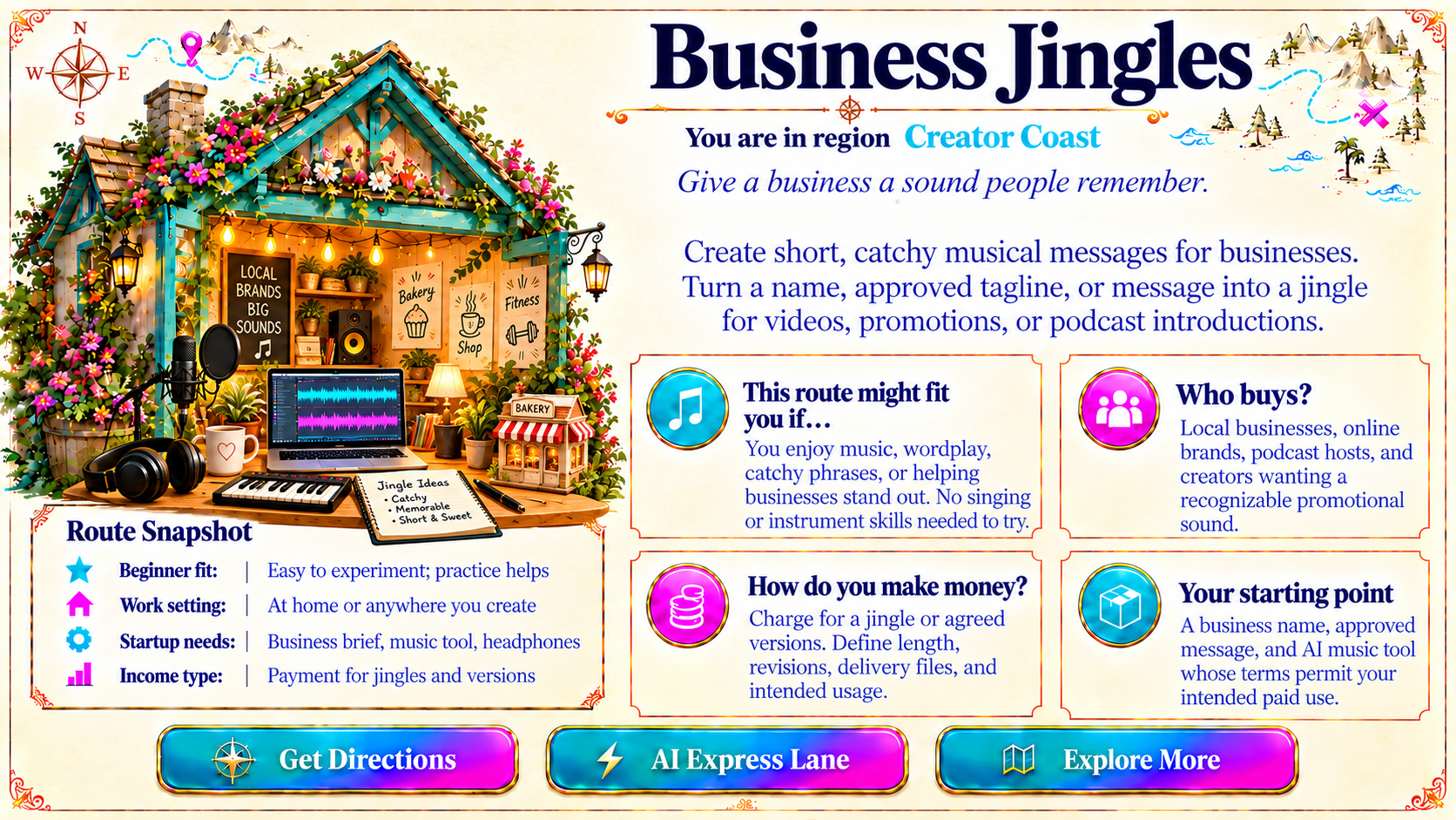 Business Jingles — Route Overview original artwork
