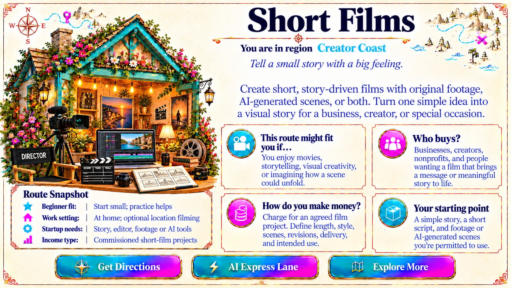 Short Films — Route Overview original artwork