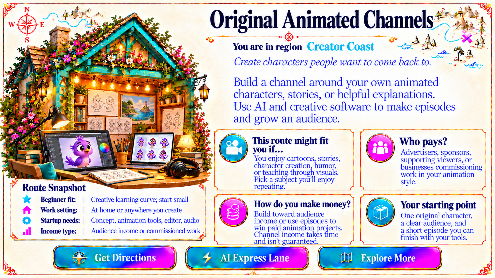 Original Animated Channels — Route Overview original artwork