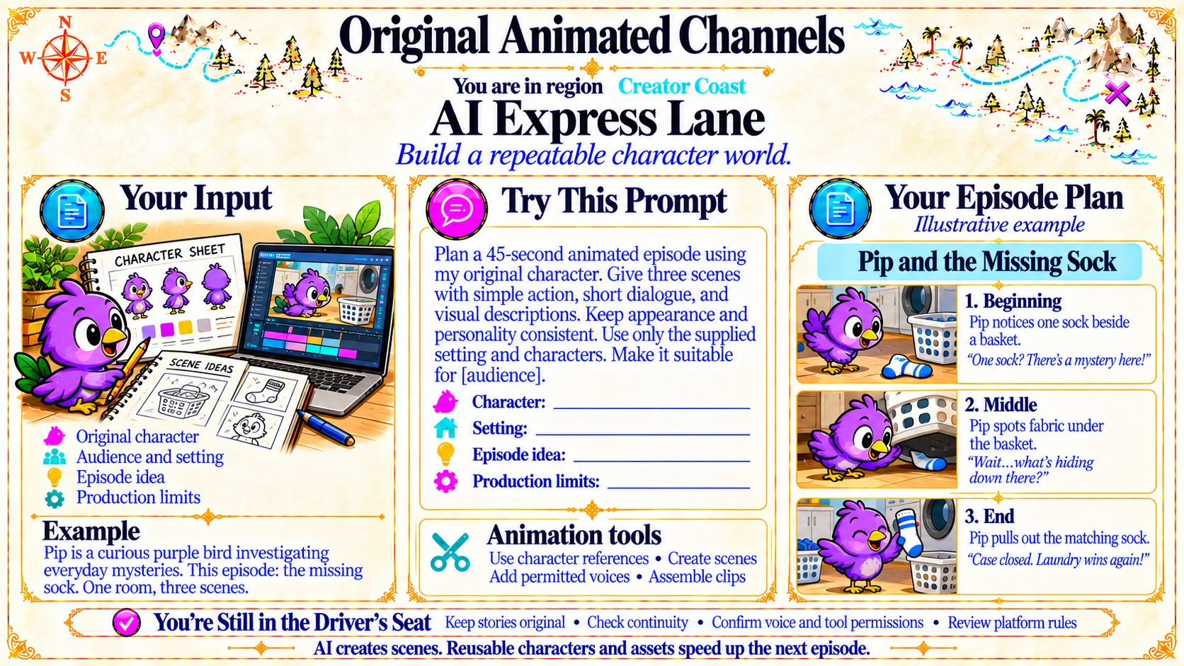 Original Animated Channels — AI Express Lane original artwork