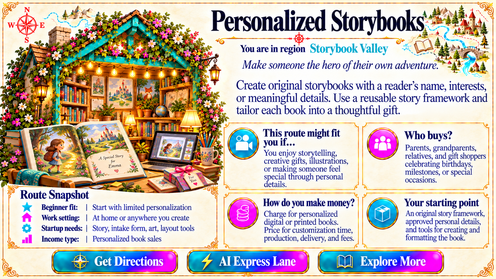 Personalized Storybooks — Route Overview original artwork