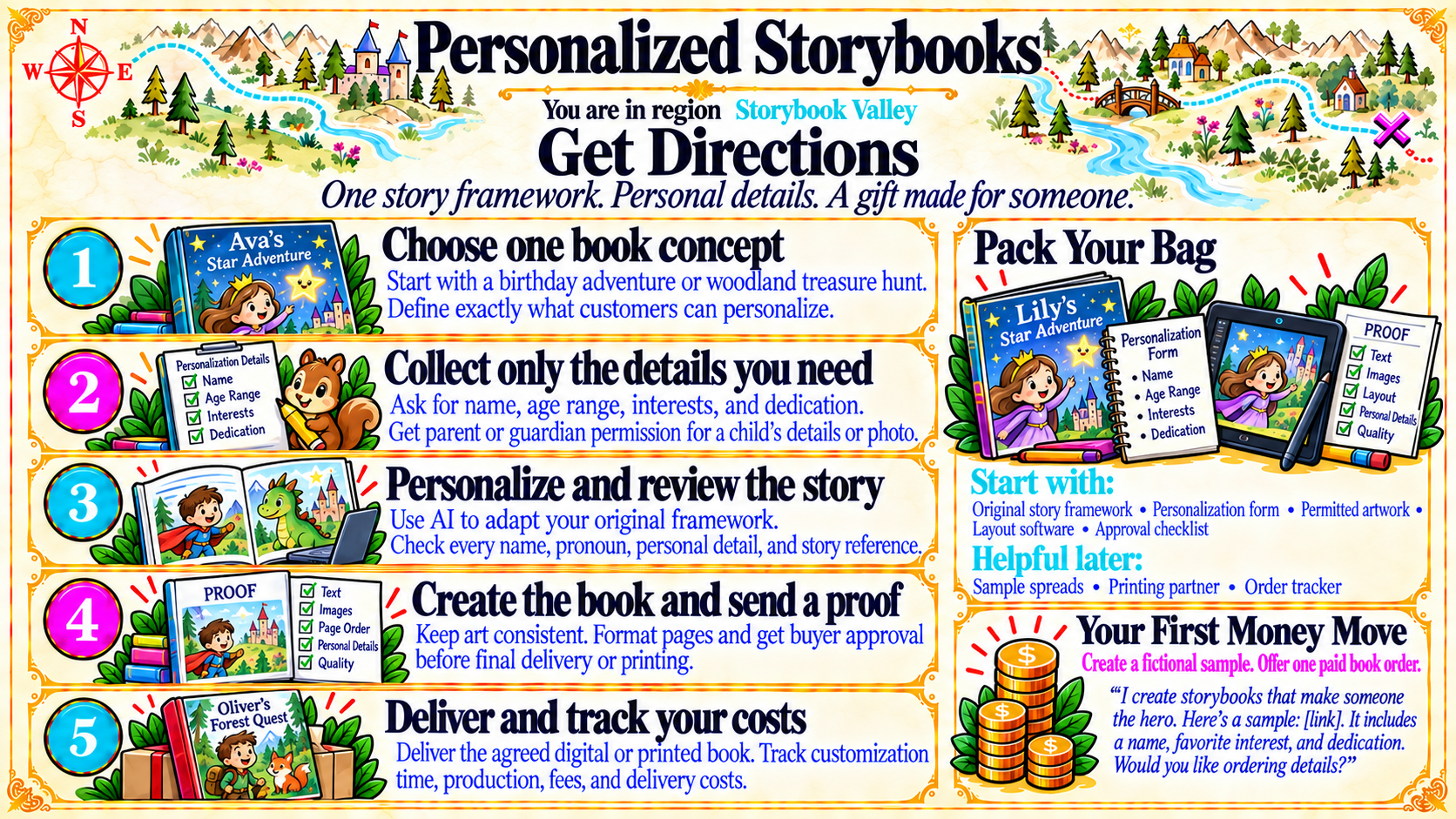 Personalized Storybooks — Get Directions original artwork