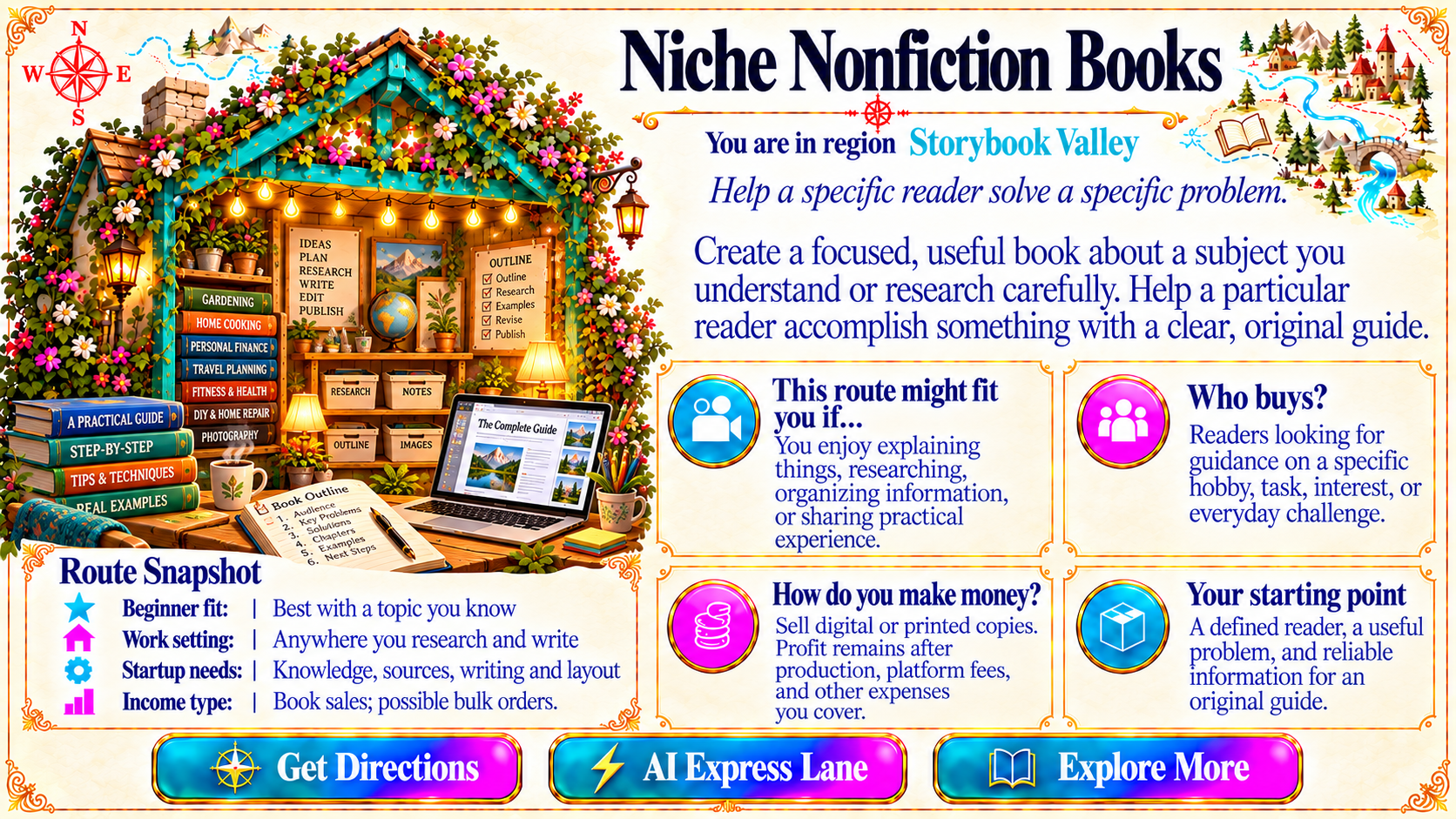Niche Nonfiction Books — Route Overview original artwork