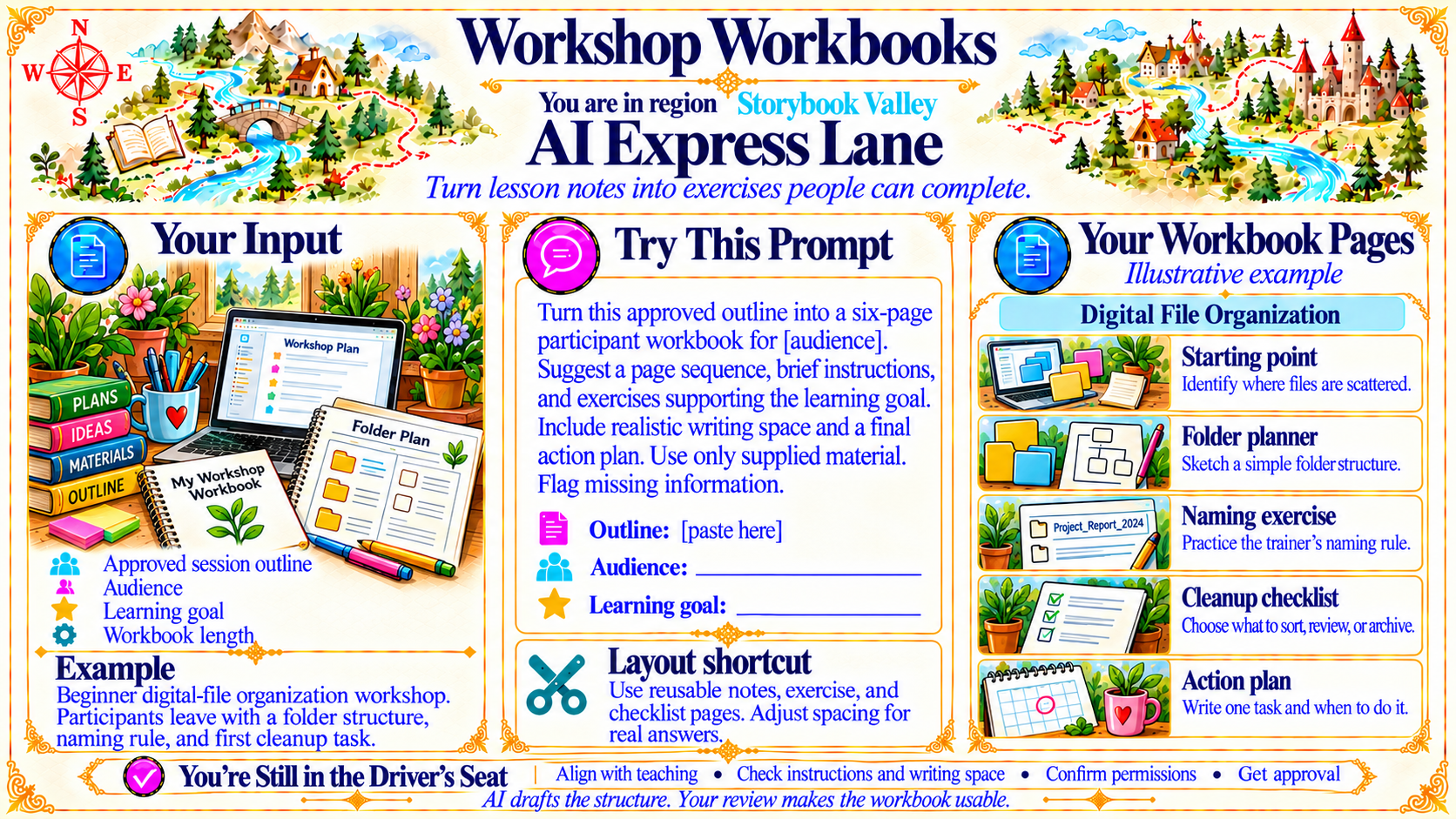 Workshop Workbooks — AI Express Lane original artwork