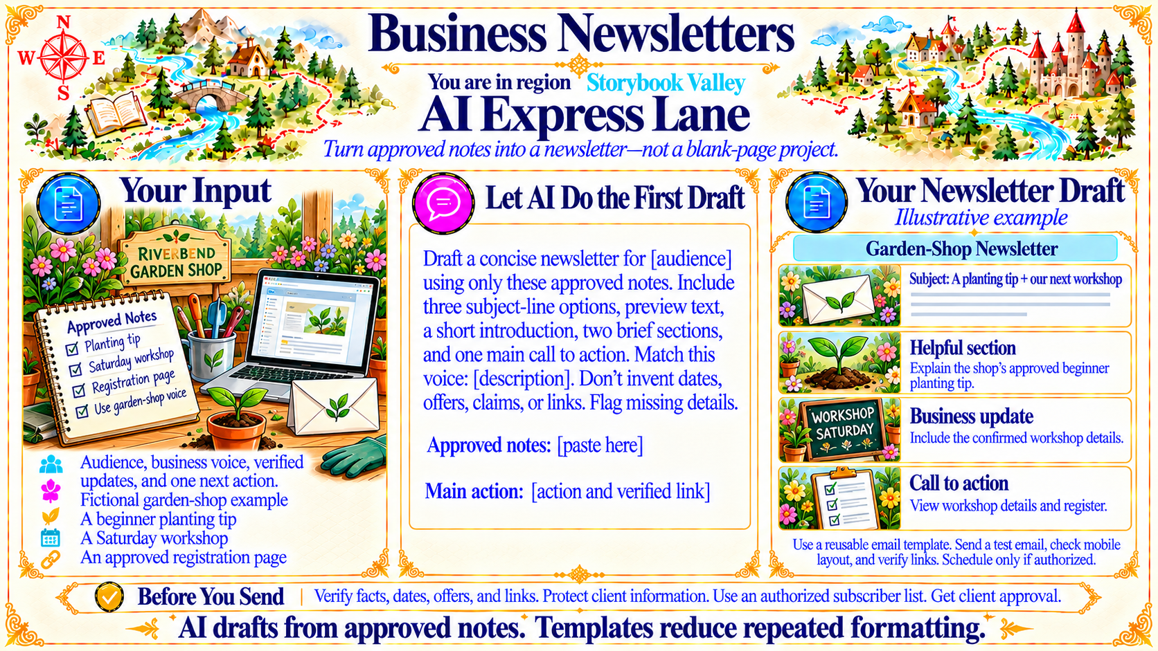 Business Newsletters — AI Express Lane original artwork