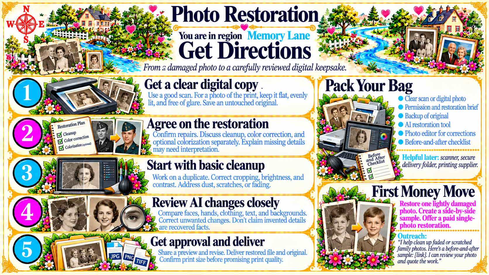 Photo Restoration — Get Directions original artwork