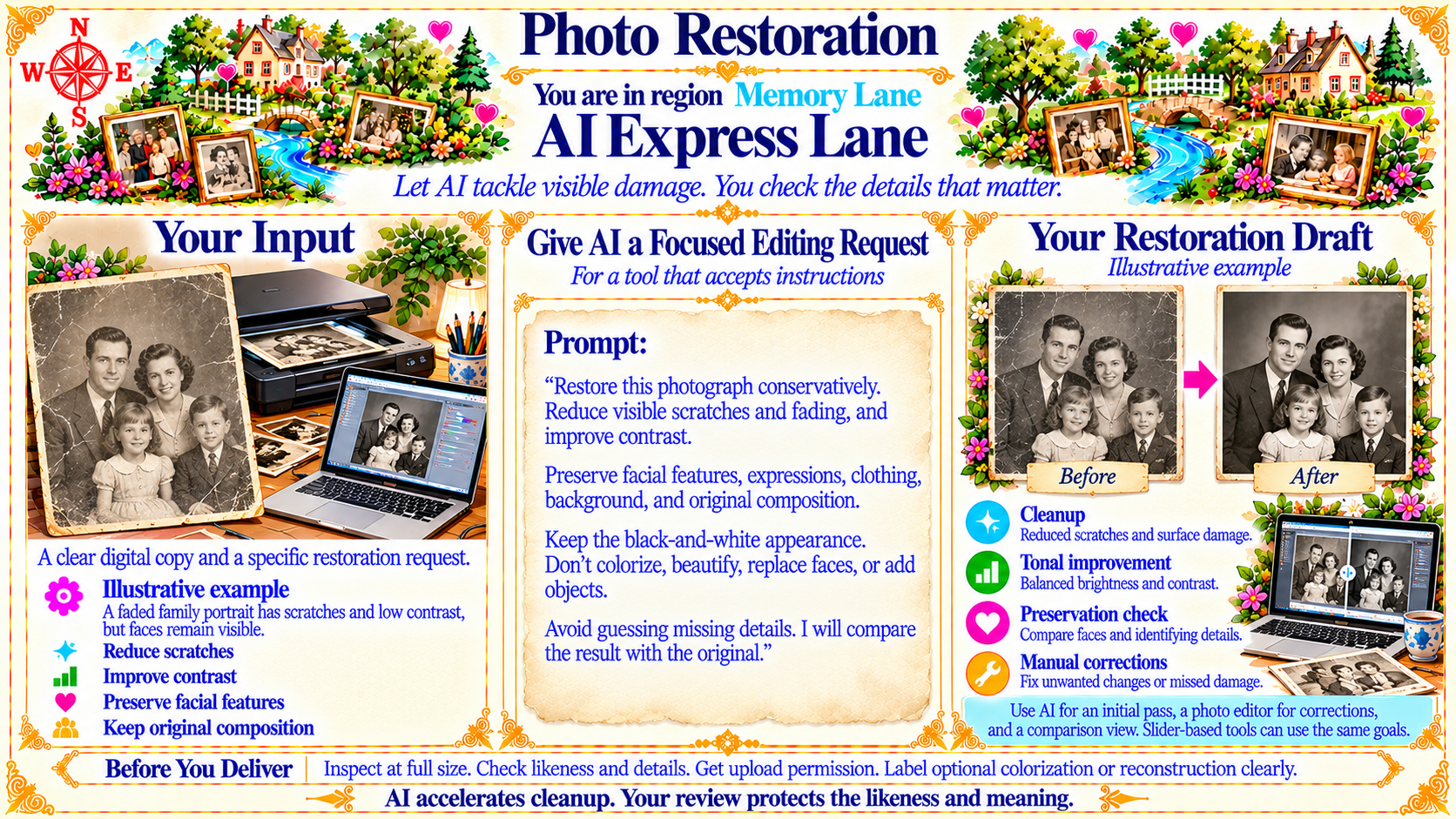 Photo Restoration — AI Express Lane original artwork