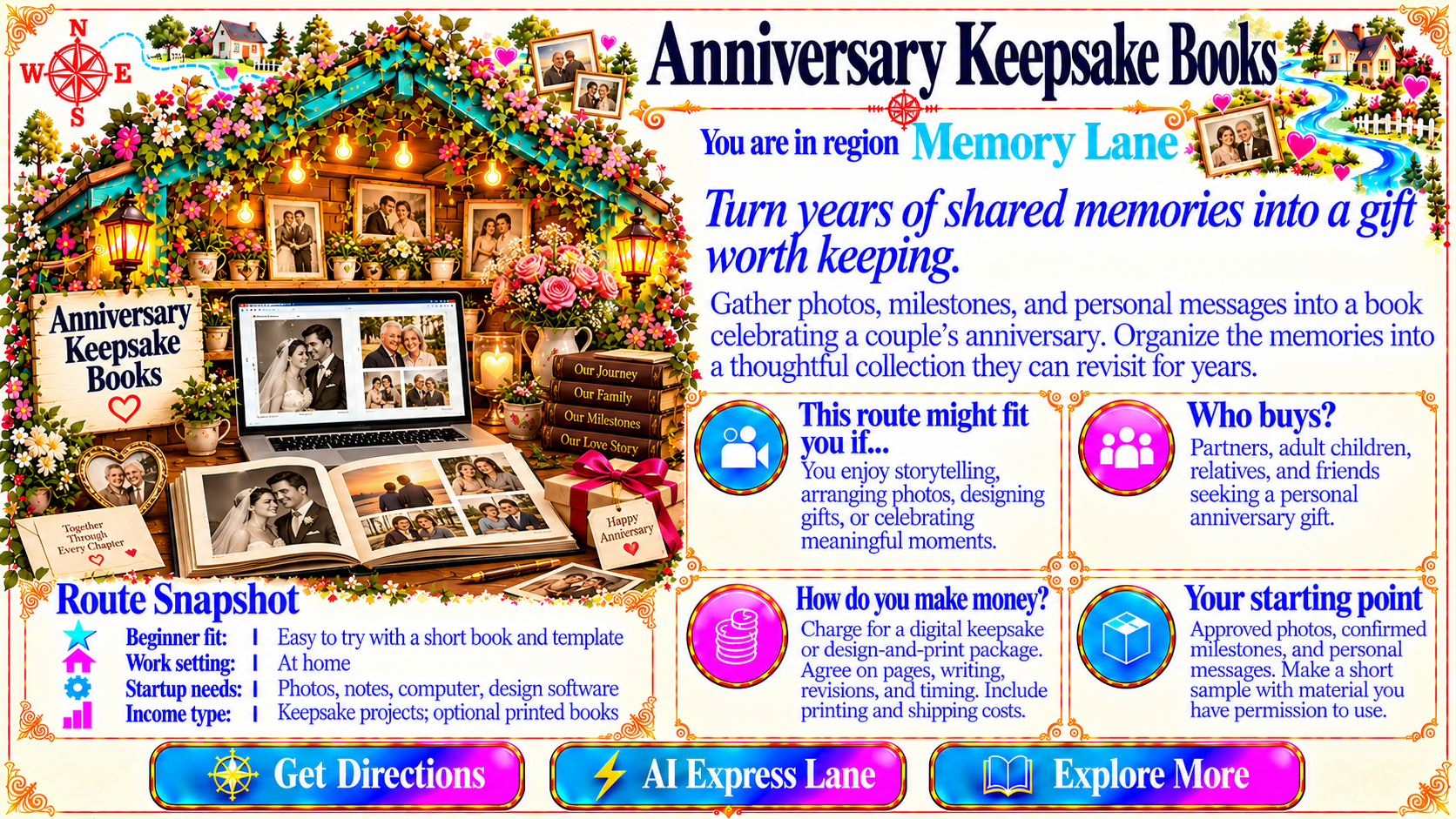 Anniversary Keepsake Books — Route Overview original artwork