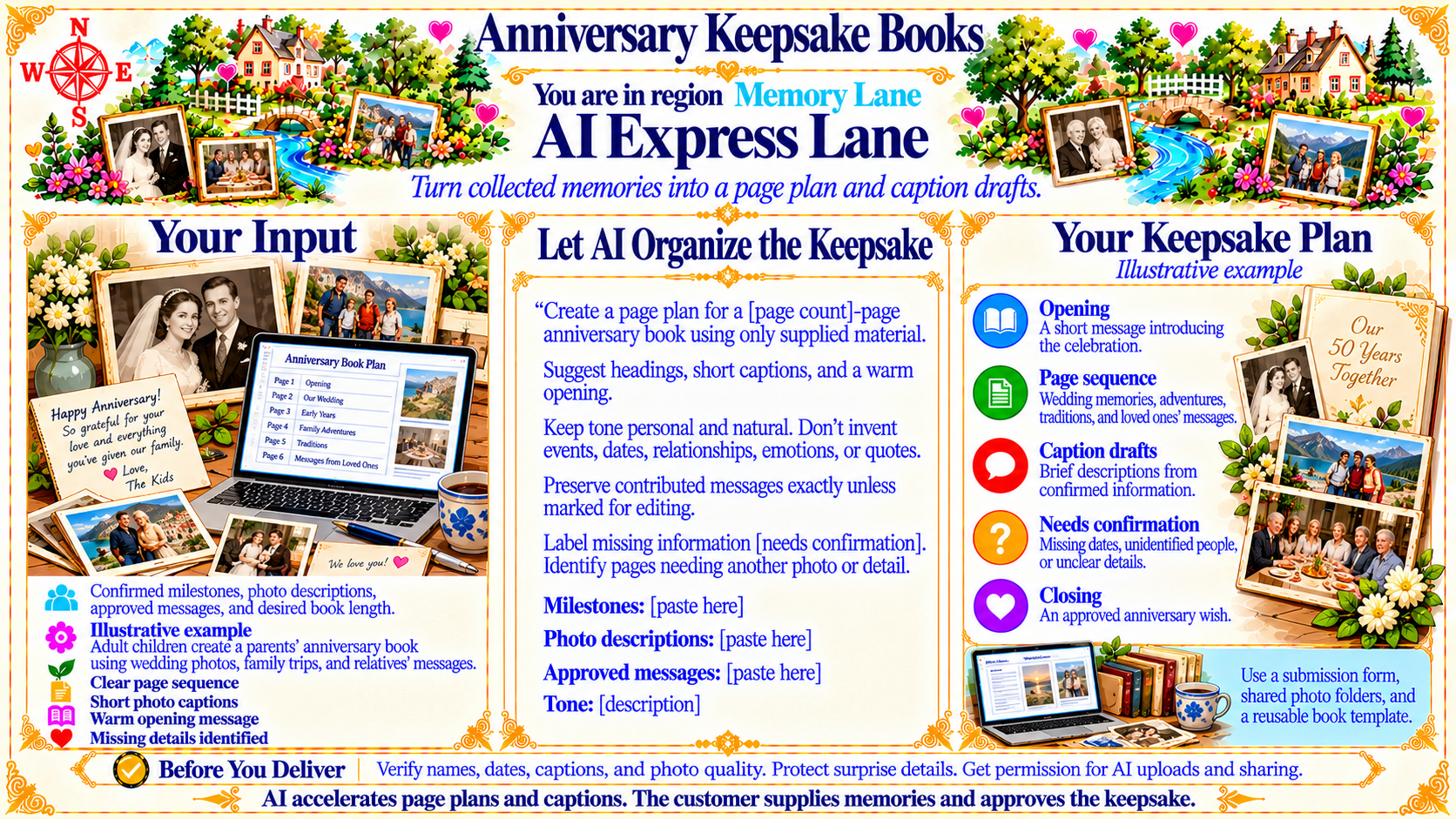 Anniversary Keepsake Books — AI Express Lane original artwork