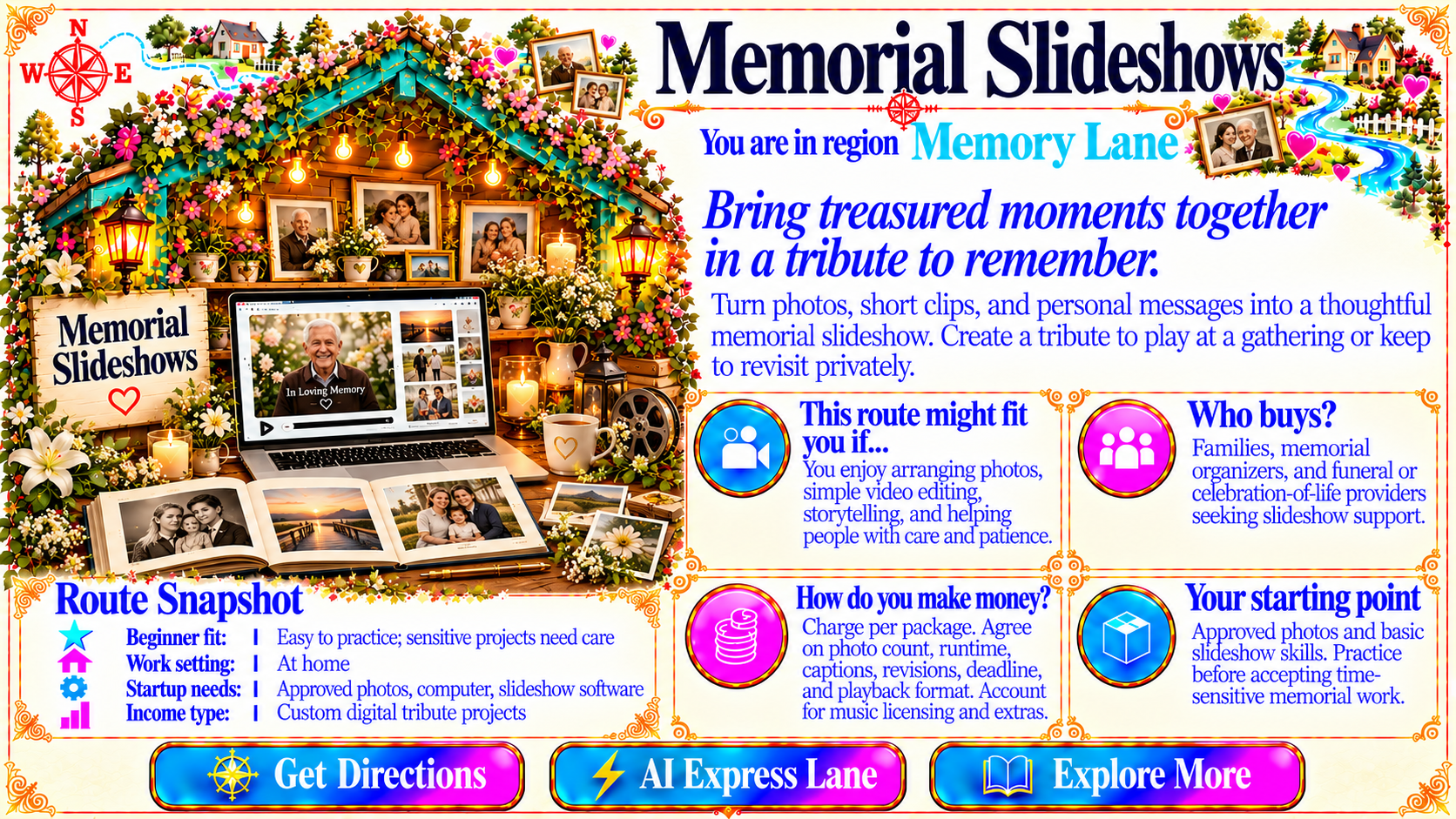 Memorial Slideshows — Route Overview original artwork