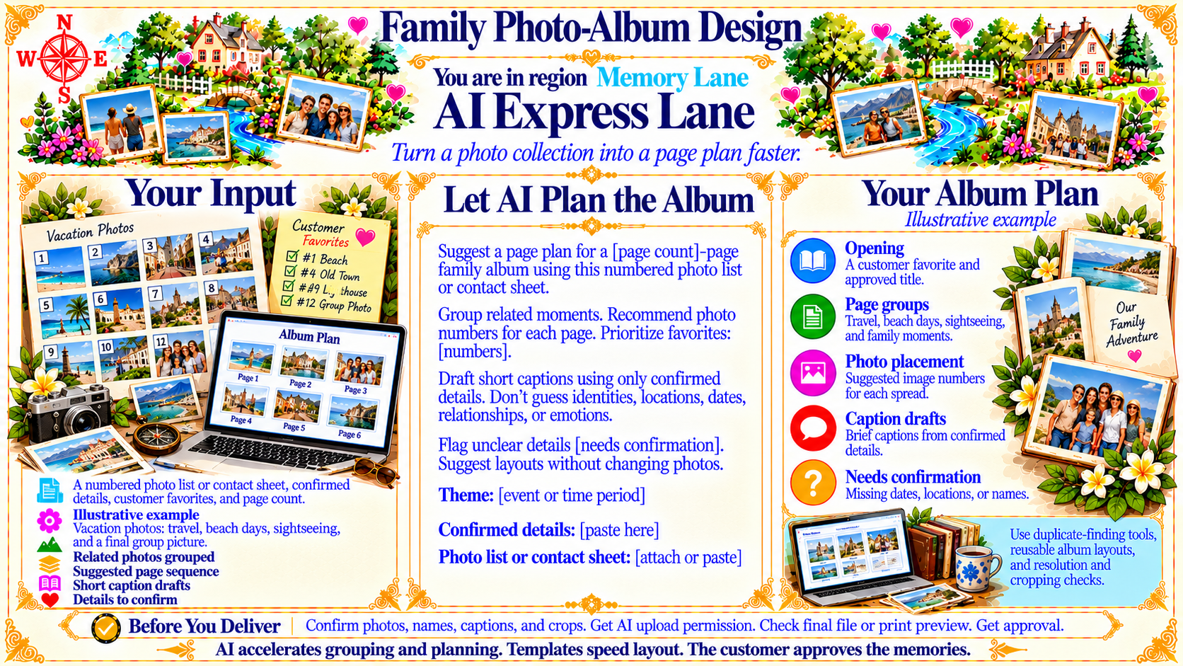 Family Photo Album Design — AI Express Lane original artwork