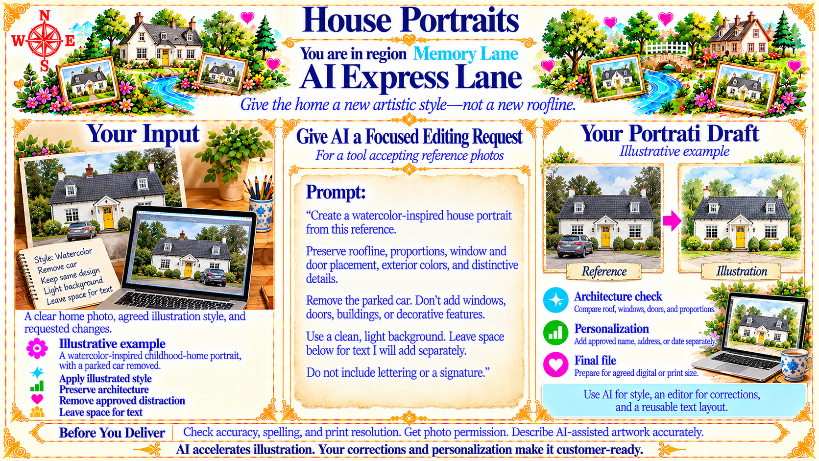 House Portraits — AI Express Lane original artwork