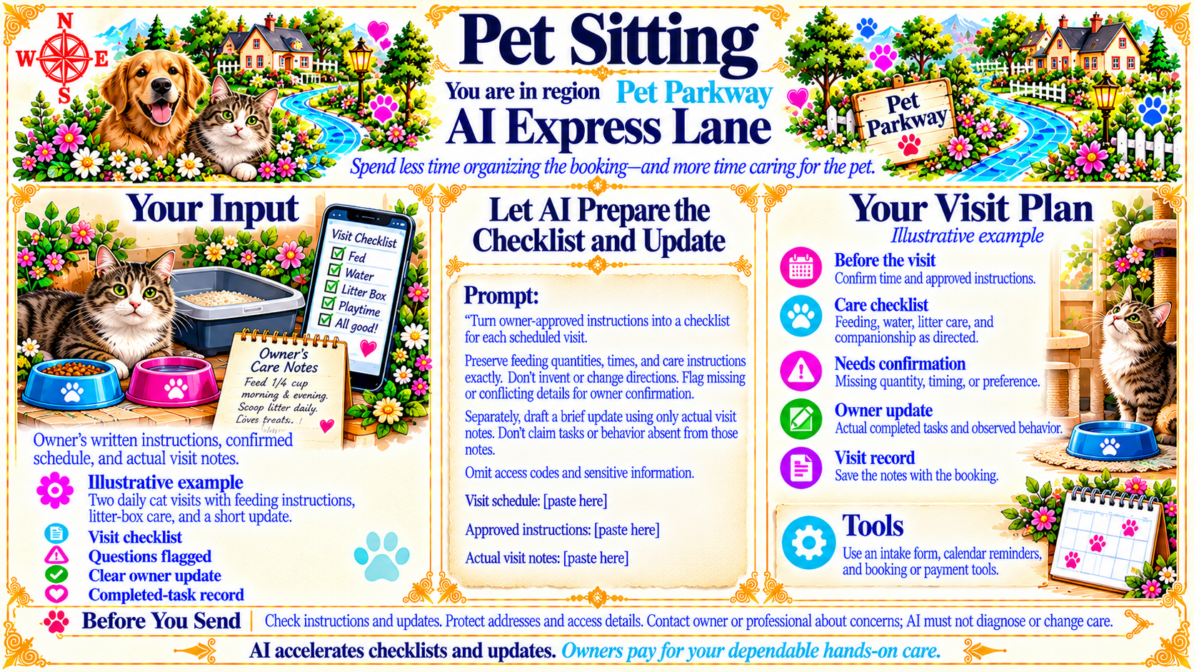 Pet Sitting — AI Express Lane original artwork