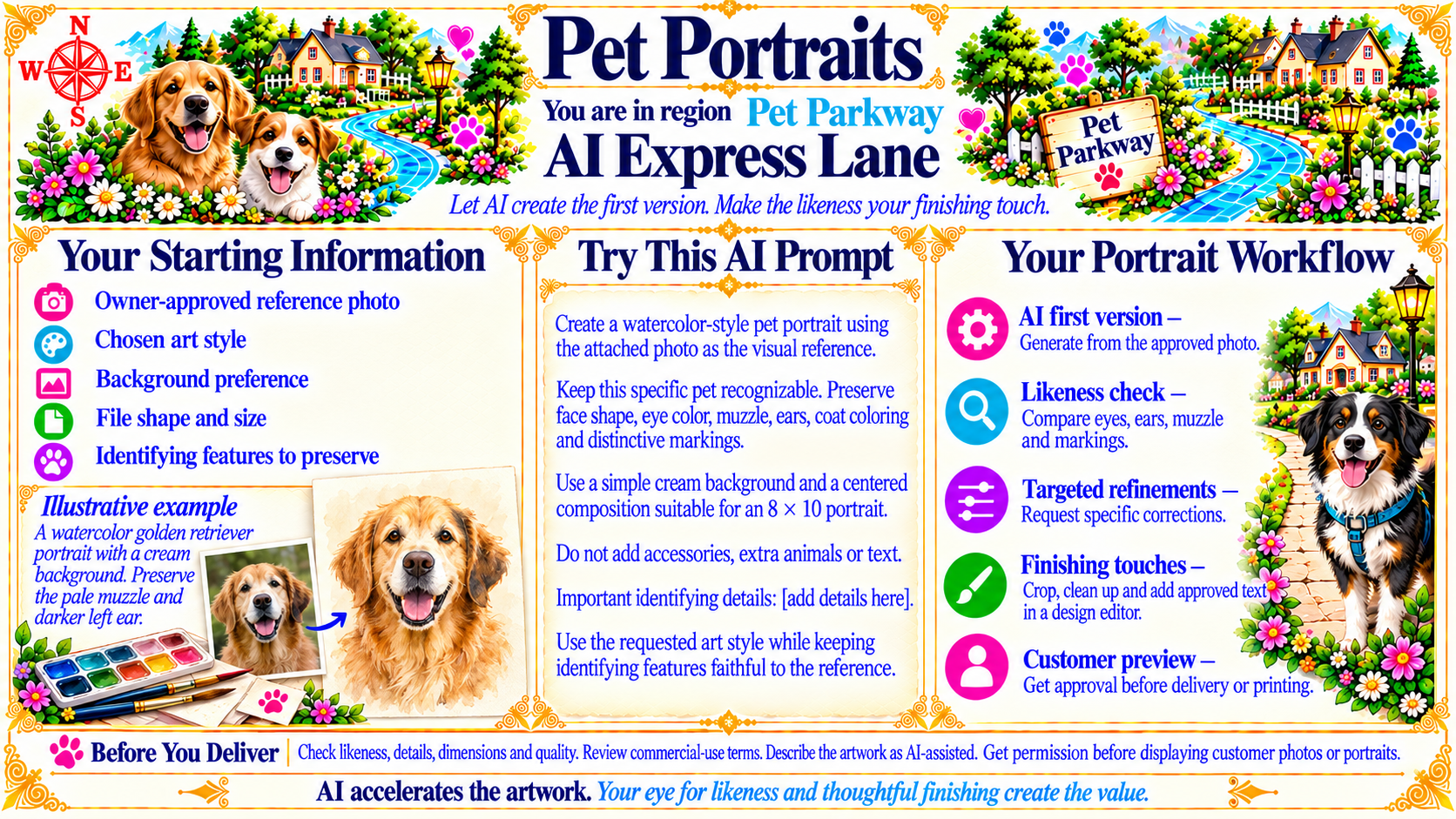 Pet Portraits — AI Express Lane original artwork