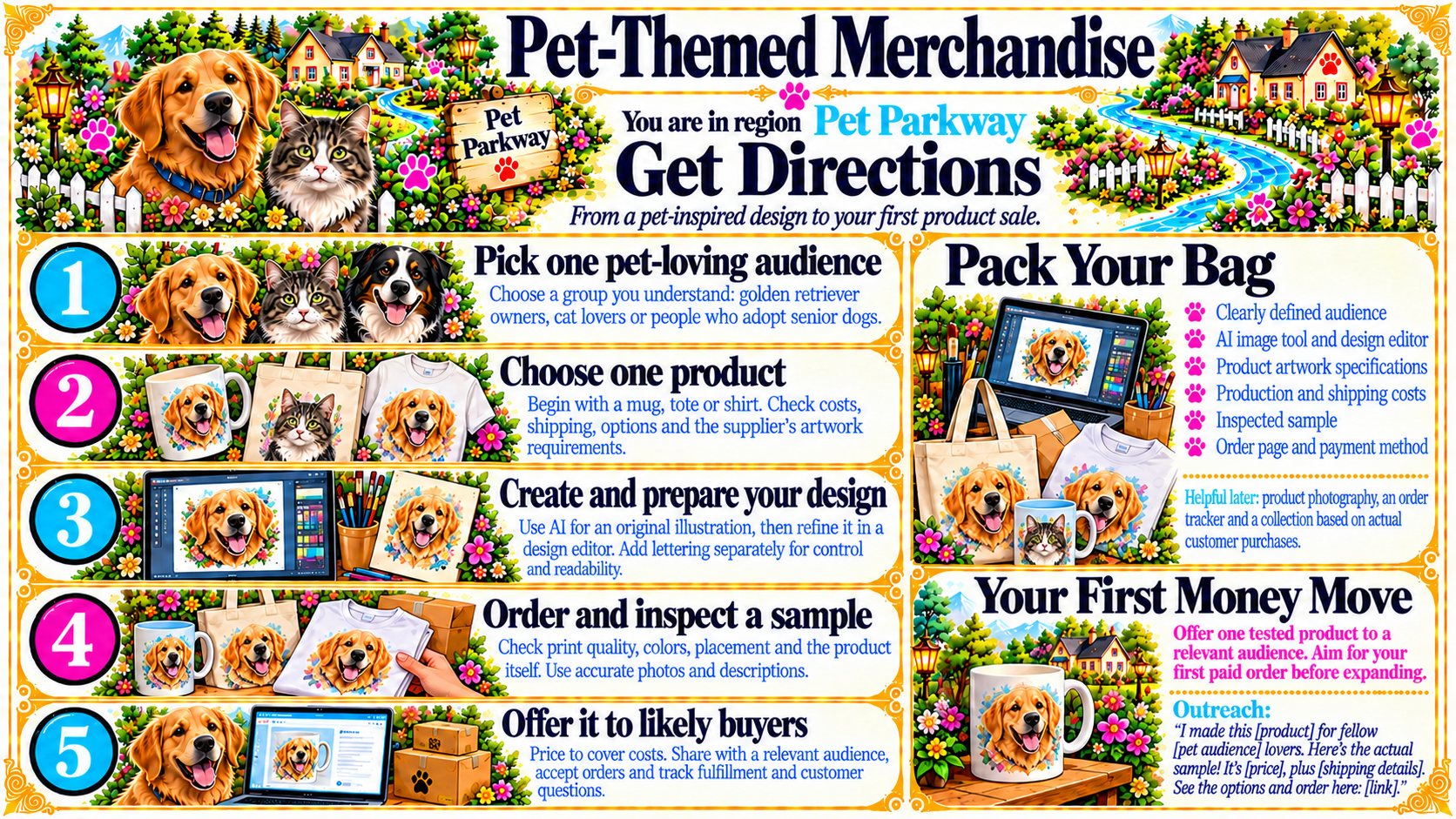 Pet Themed Merchandise — Get Directions original artwork