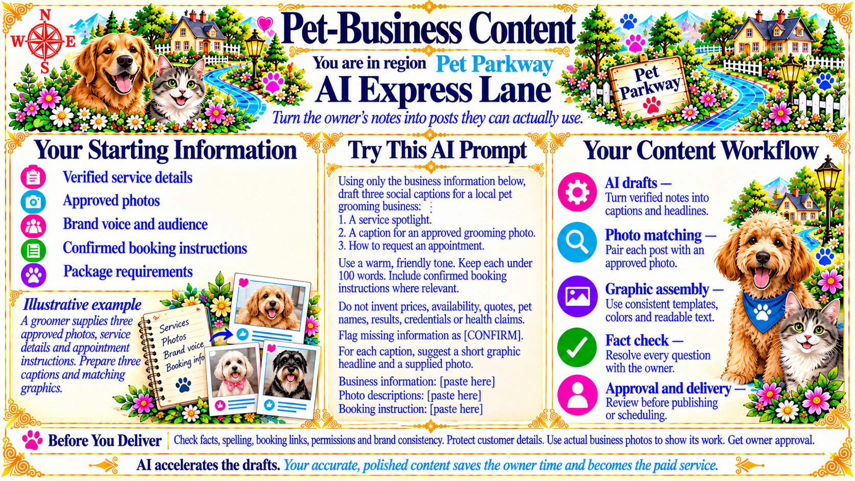 Pet Business Content — AI Express Lane original artwork