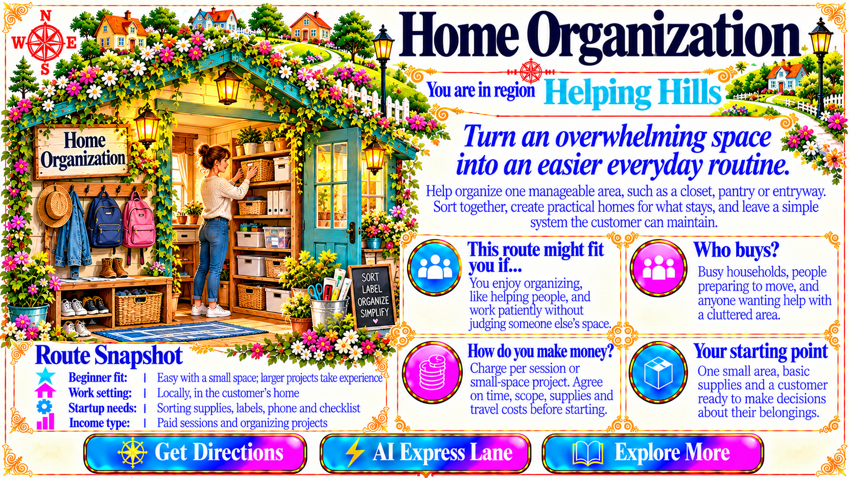 Home Organization — Route Overview original artwork