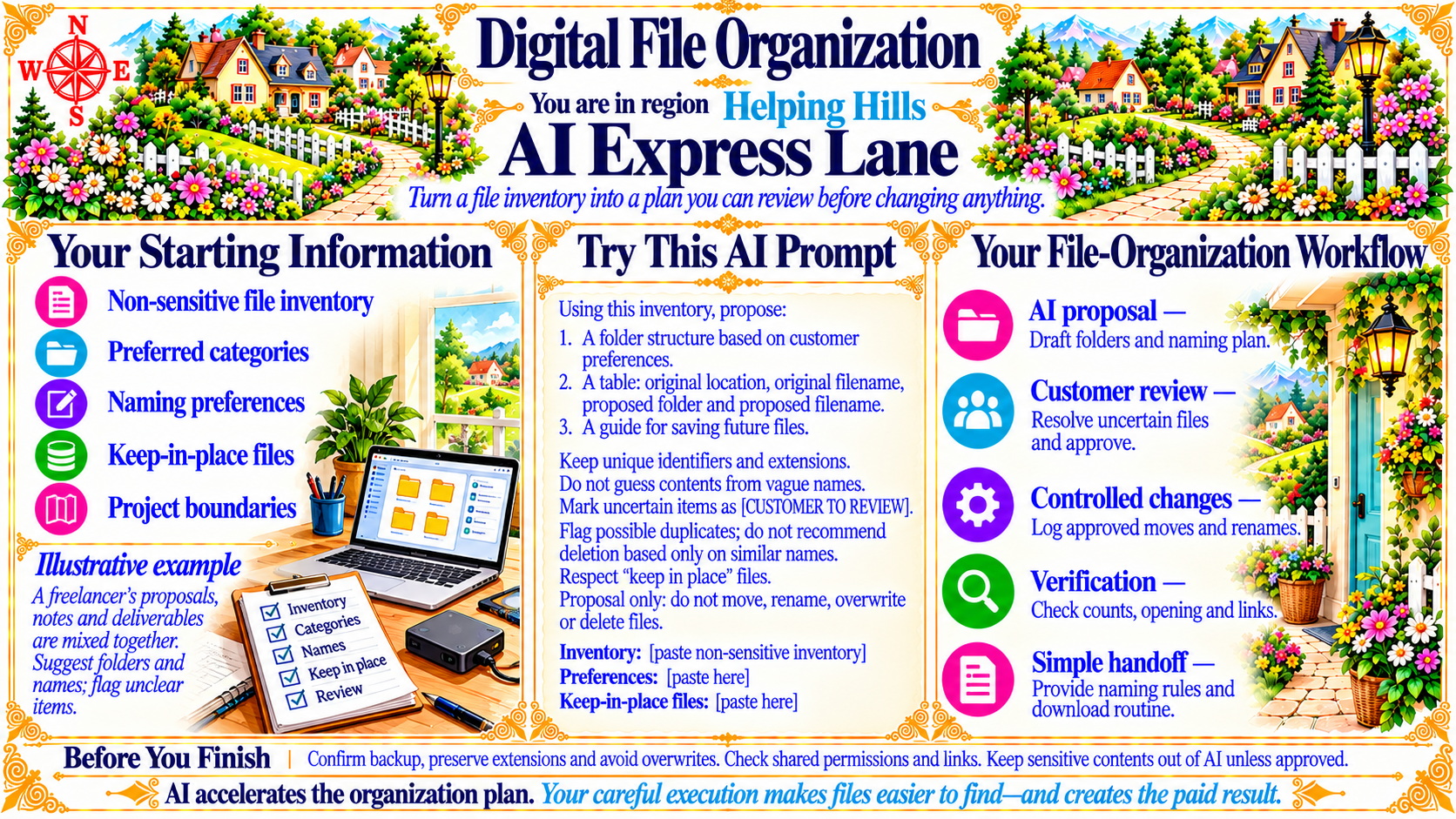 Digital File Organization — AI Express Lane original artwork
