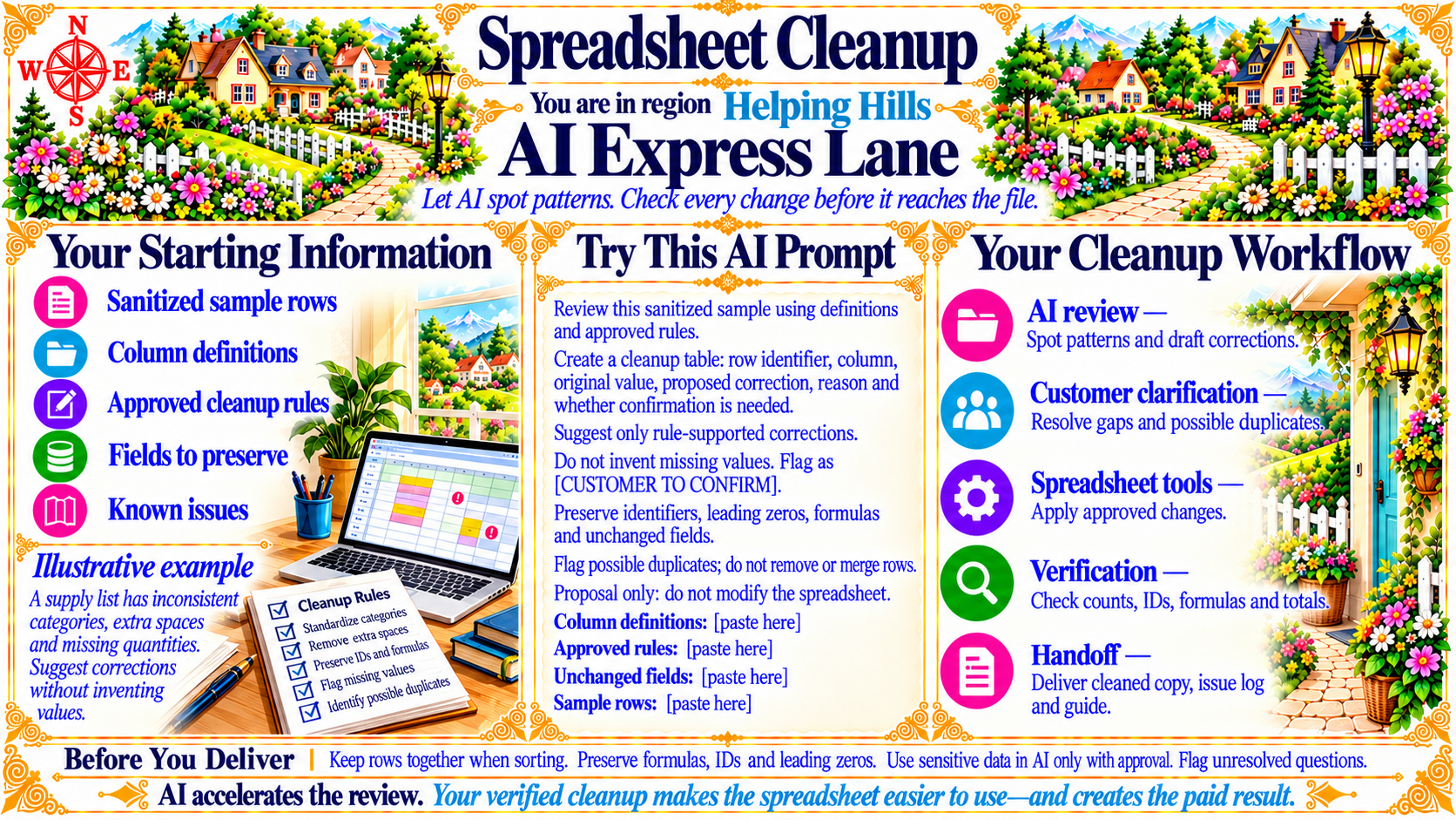 Spreadsheet Cleanup — AI Express Lane original artwork
