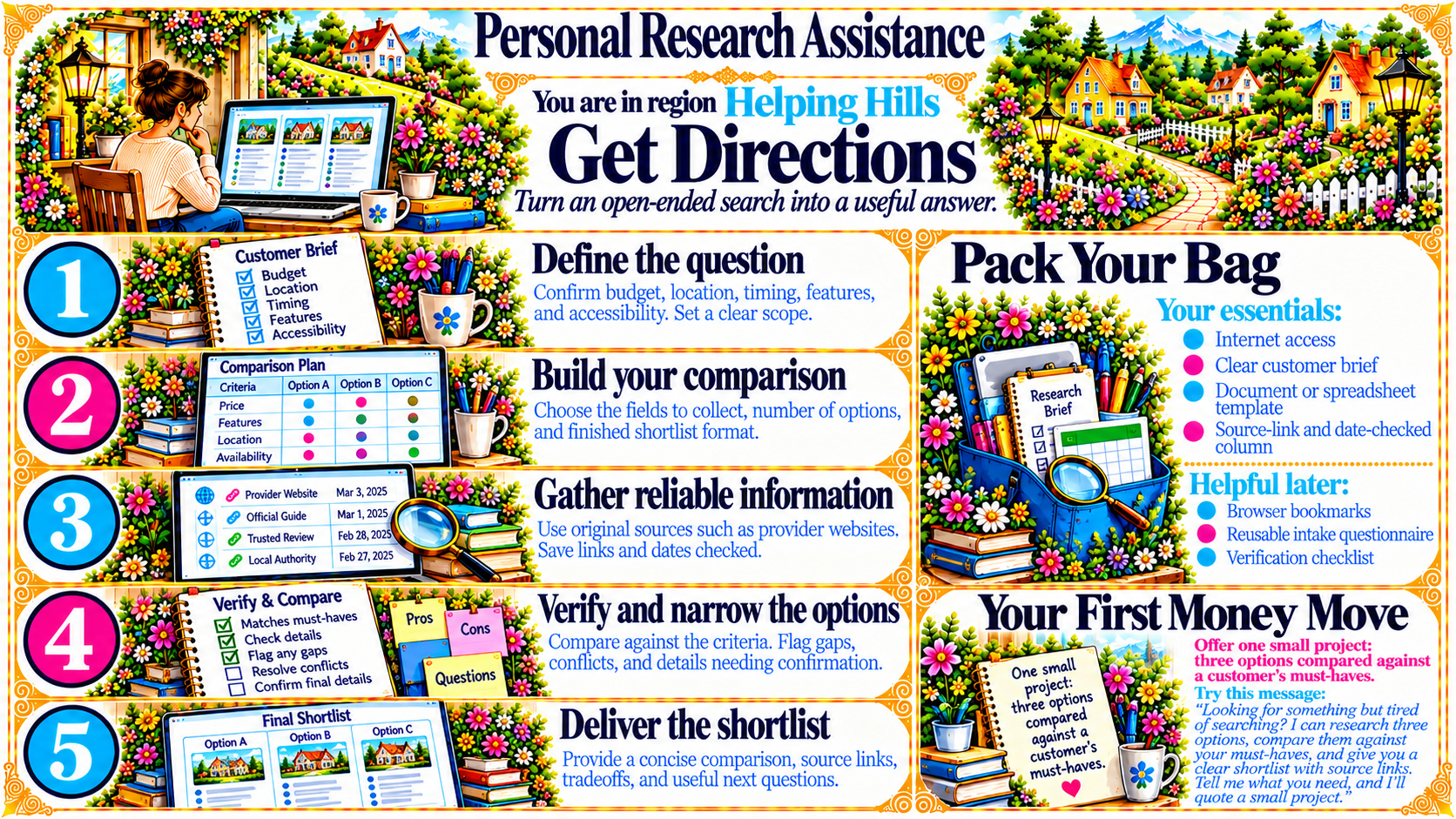 Personal Research Assistance — Get Directions original artwork