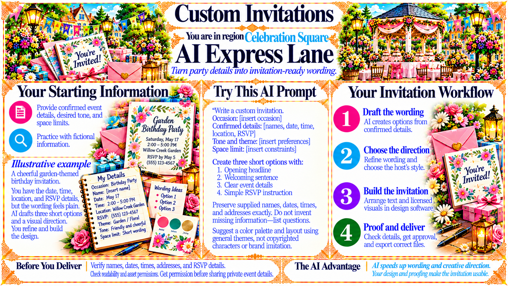 Custom Invitations — AI Express Lane original artwork