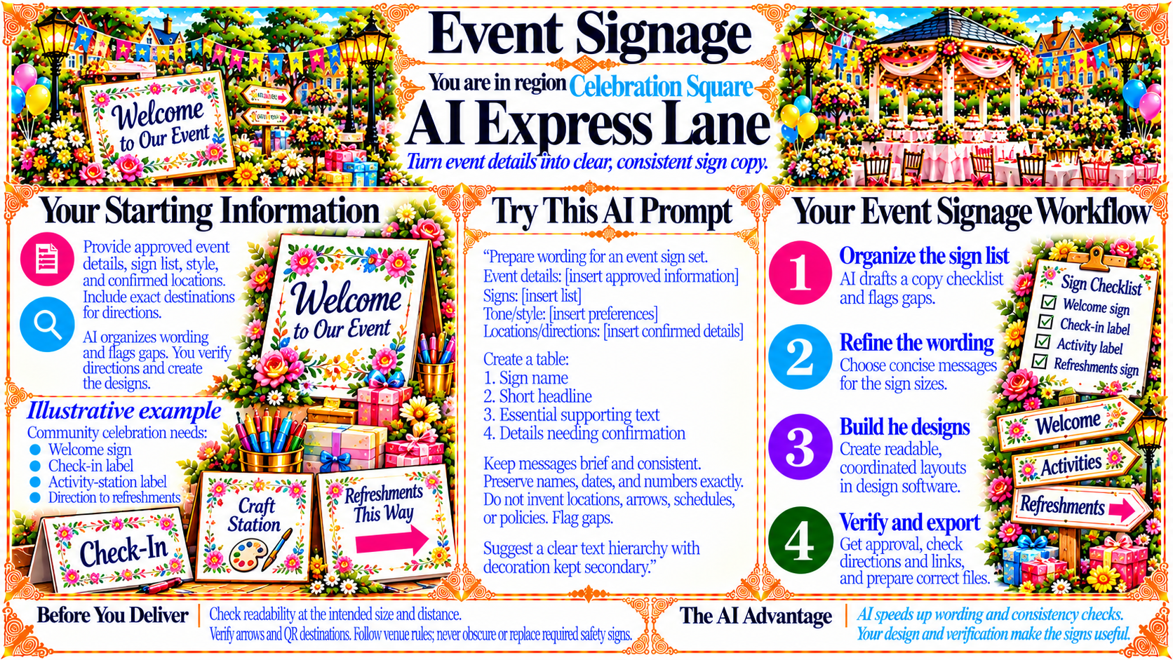 Event Signage — AI Express Lane original artwork
