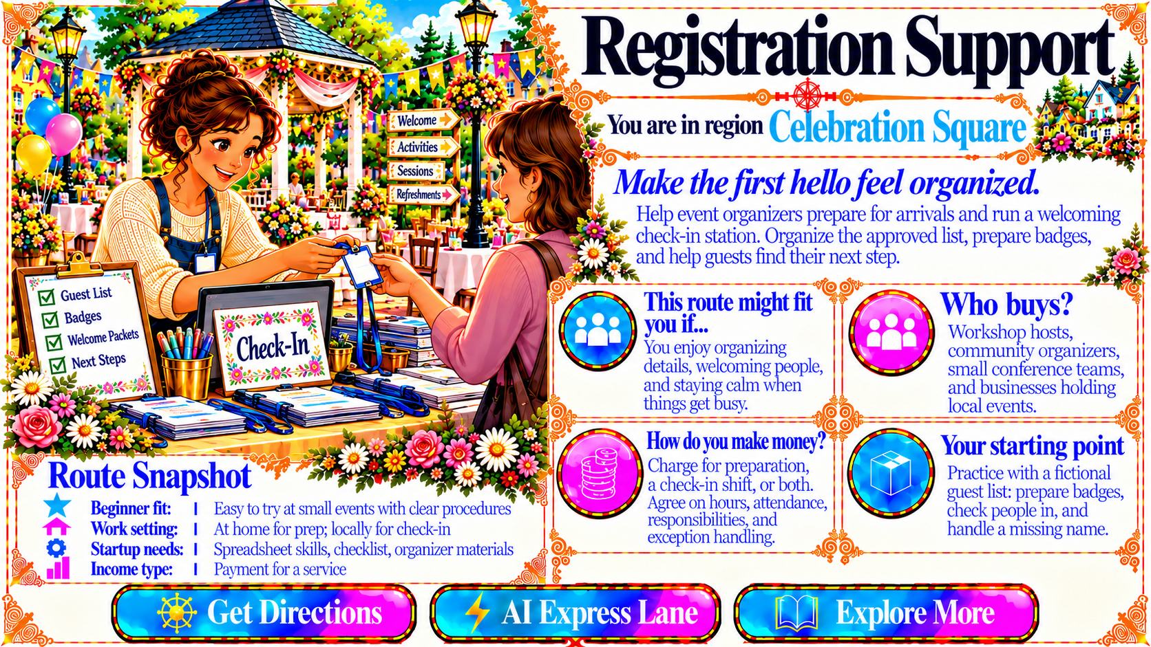 Registration Support — Route Overview original artwork