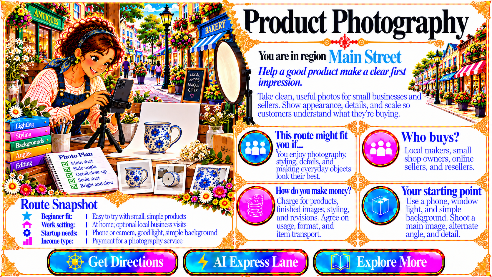 Product Photography — Route Overview original artwork