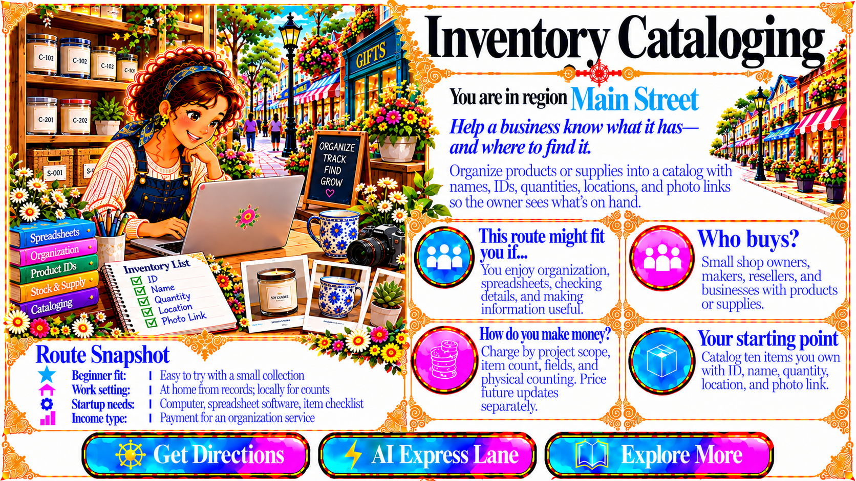 Inventory Cataloging — Route Overview original artwork