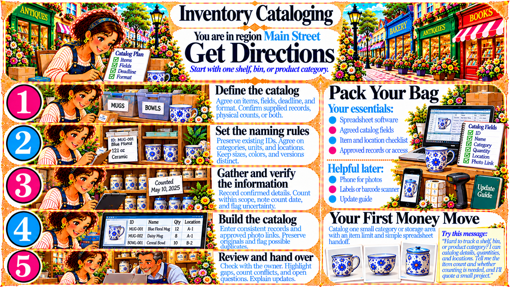 Inventory Cataloging — Get Directions original artwork