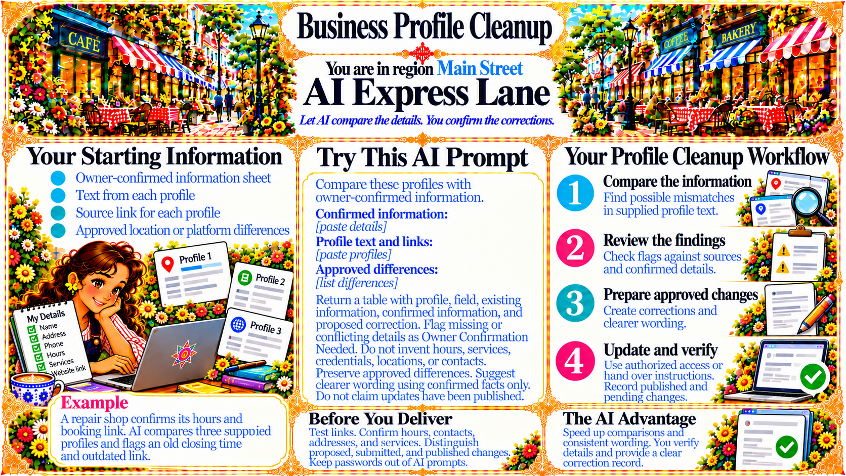 Business Profile Cleanup — AI Express Lane original artwork
