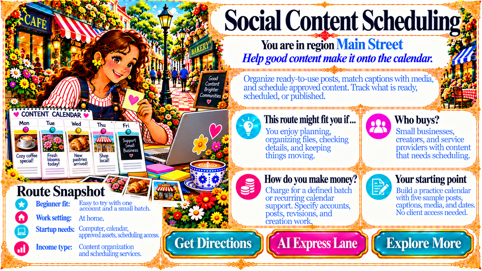 Social Content Scheduling — Route Overview original artwork