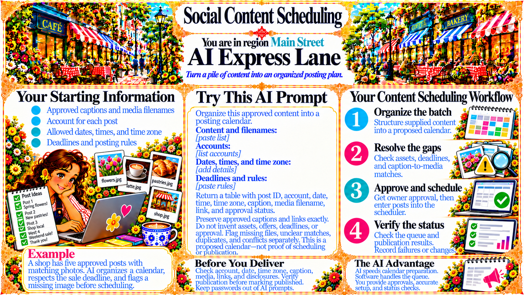 Social Content Scheduling — AI Express Lane original artwork
