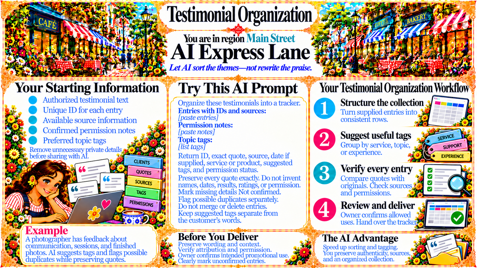 Testimonial Organization — AI Express Lane original artwork