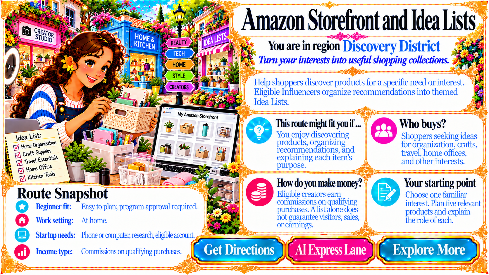 Amazon Storefront and Idea Lists — Route Overview original artwork