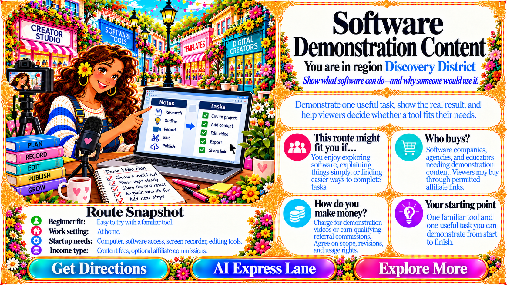Software Demonstration Content — Route Overview original artwork