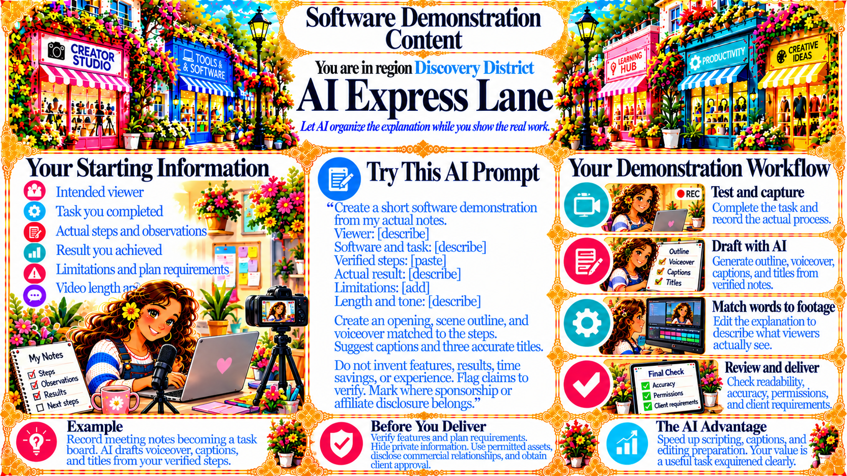 Software Demonstration Content — AI Express Lane original artwork