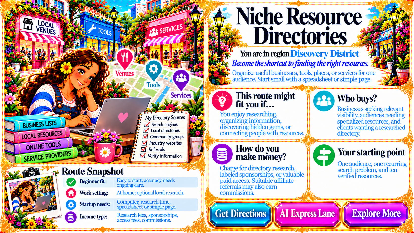 Niche Resource Directories — Route Overview original artwork
