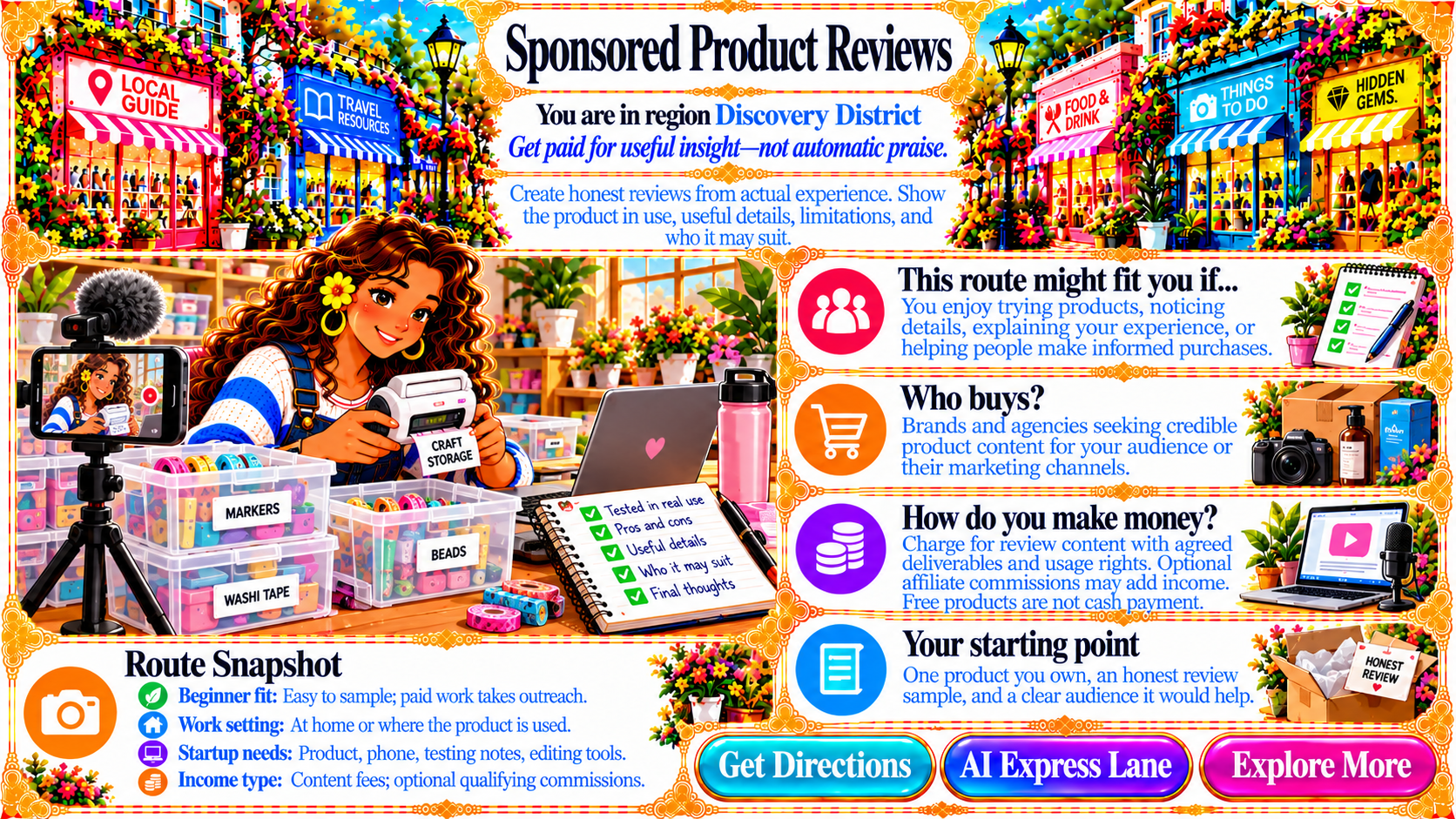 Sponsored Product Reviews — Route Overview original artwork