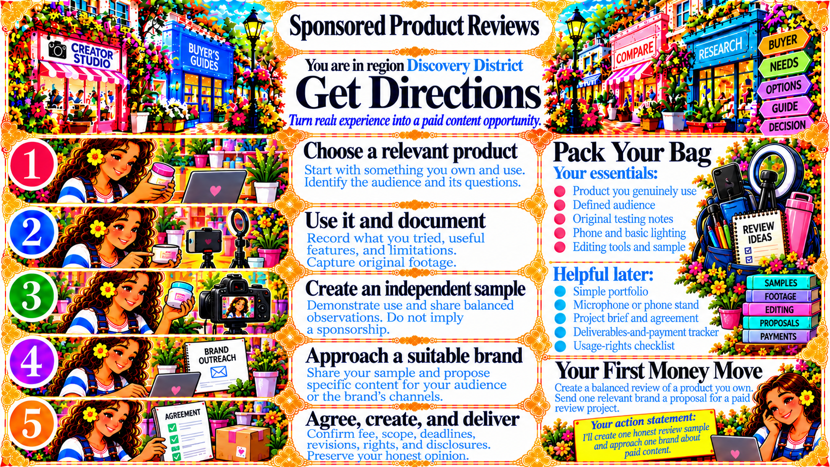Sponsored Product Reviews — Get Directions original artwork