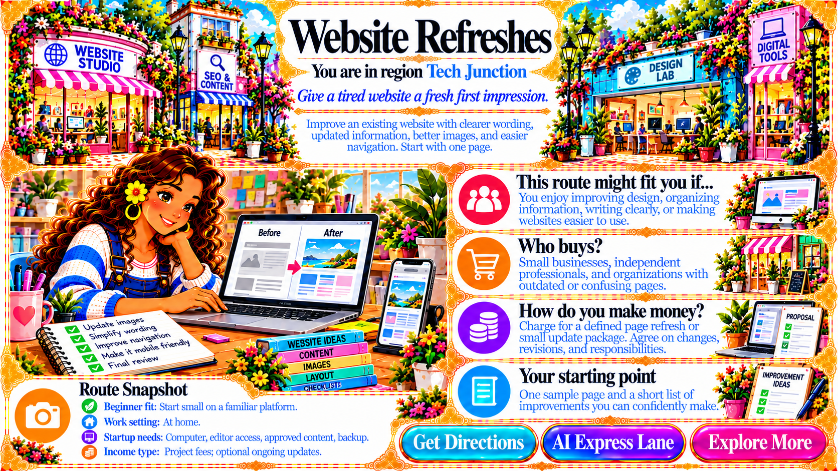 Website Refreshes — Route Overview original artwork