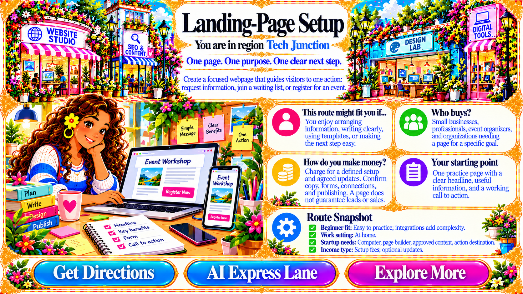 Landing Page Setup — Route Overview original artwork