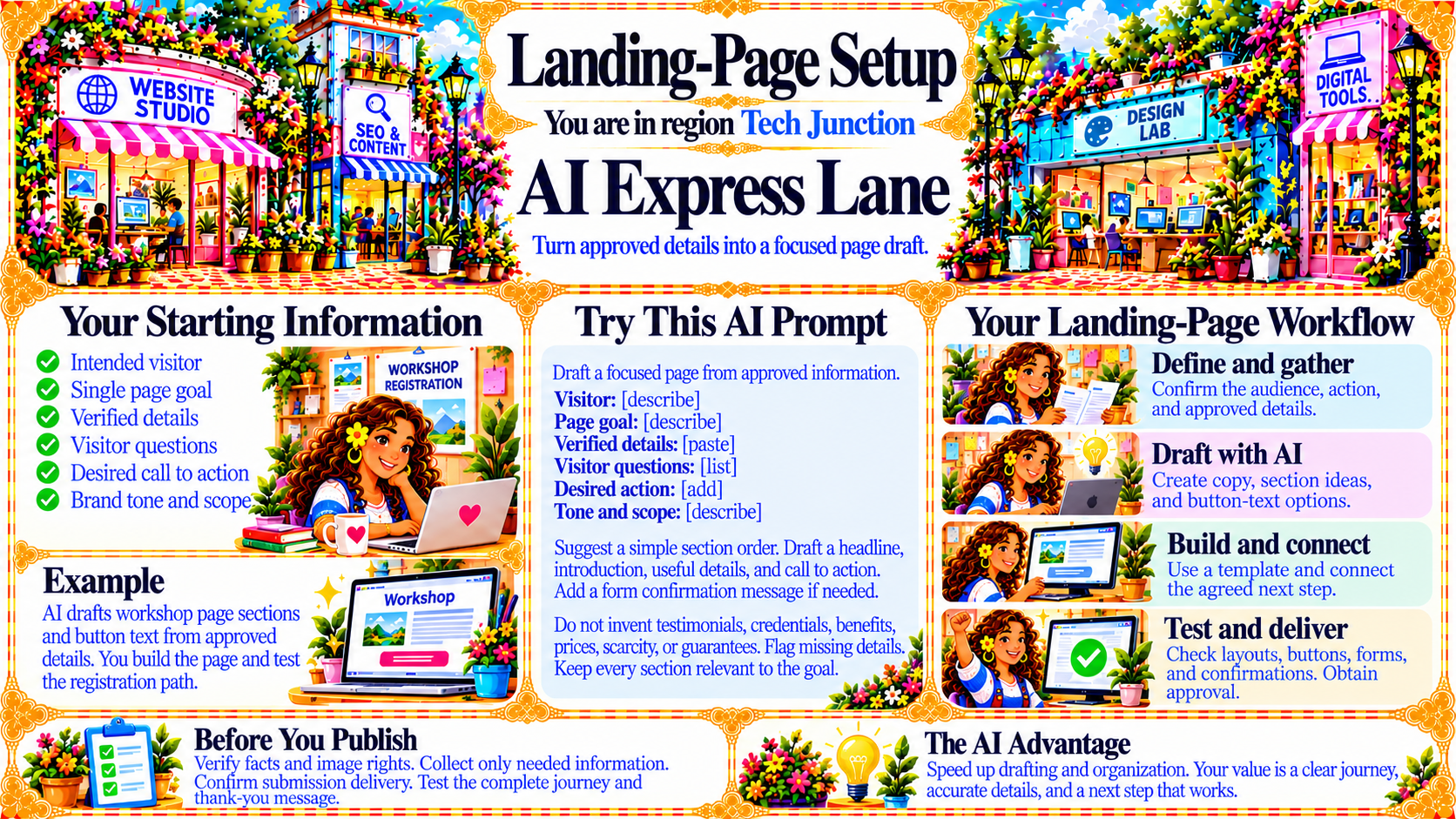 Landing Page Setup — AI Express Lane original artwork