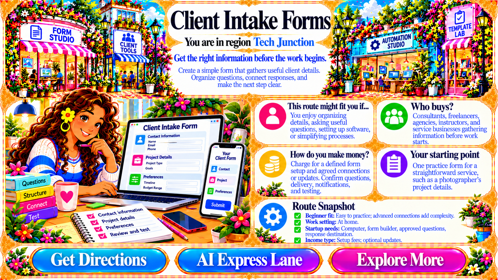 Client Intake Forms — Route Overview original artwork