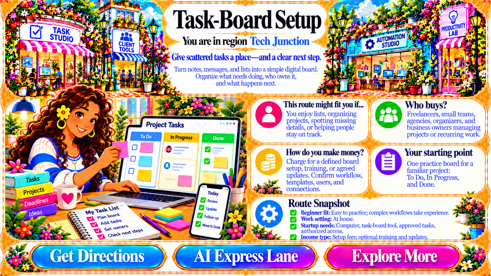 Task Board Setup — Route Overview original artwork