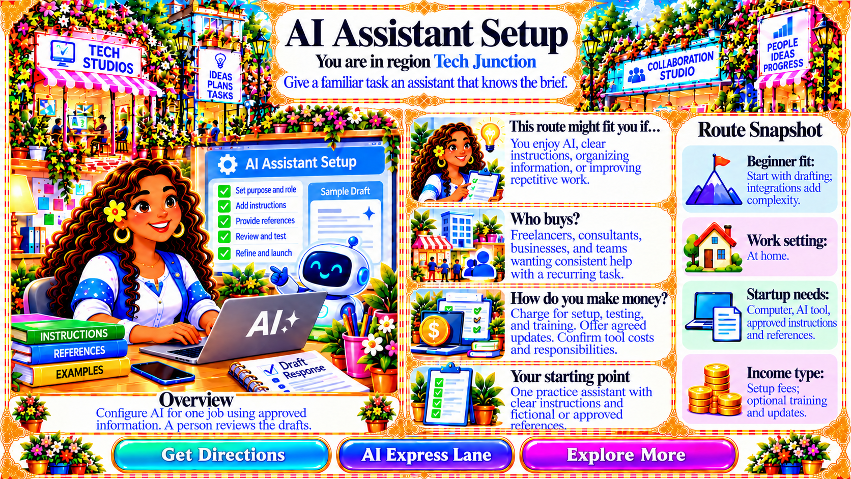 AI Assistant Setup — Route Overview original artwork