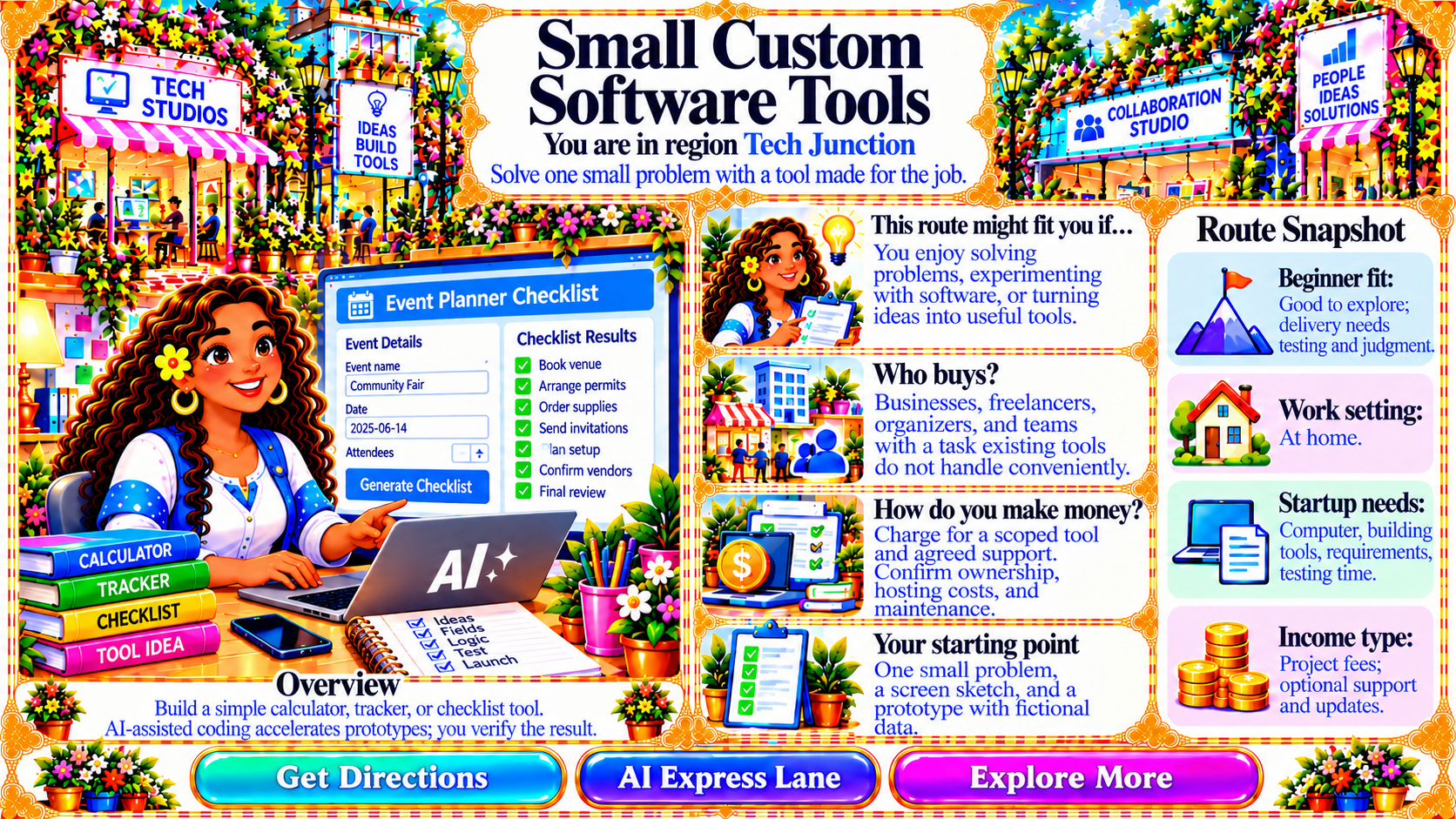 Small Custom Software Tools — Route Overview original artwork